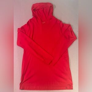 Mens ZYIA Size XL -Large Red Pullover Activewear Long Sleeve Hoodie Shirt Nylon
